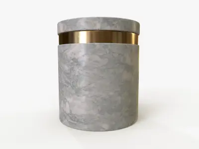 Canister Marble Small Low-poly 3D model
