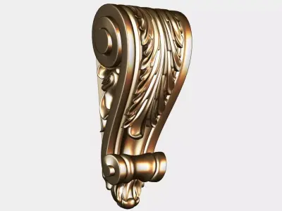 Carved corbel for cnc 3 3D model