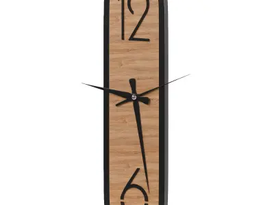 Wooden Clock Free 3D model