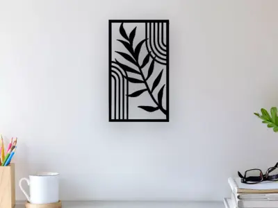 Leaf Wall Art 3D print model 2