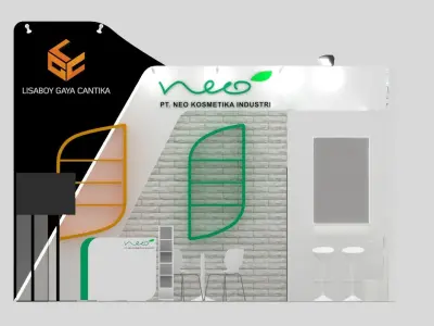 Booth Exhibition Design size 6x3 m 3D model