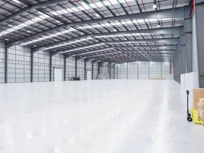 Industrial Warehouse Interior 13 Low-poly 3D model