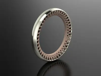 Lace wedding ring 3D print model