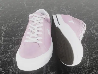 CONVERSE ONE STAR OX 3D SHOES 3D model