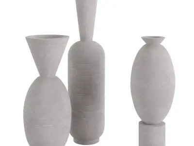 Set ceramic vases 3D model