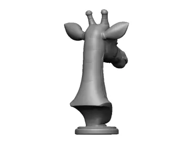 giraffe head bust 3D print model