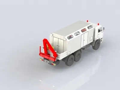 Service truck 3D model