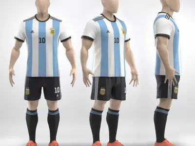 Soccer team uniform  3D model