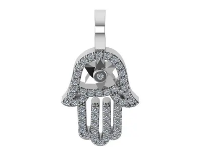 Hamsa Diamond Pendant 0183 3D print model