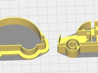 Schematic car cookie cutter 3D print model