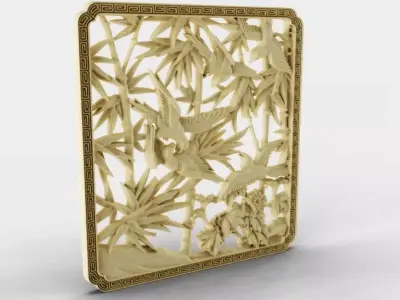 Reedbirds Wall Decoration 3D print model