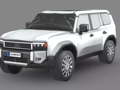 Toyota Land Cruiser 250 Prado 2024 Low-poly 3D model