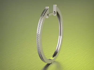 Earrings with gems 3D print model