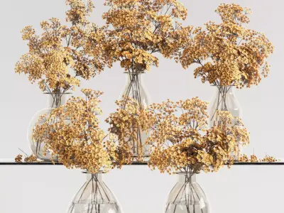 Collaction Plants Bouquet 19 yellow  3D model