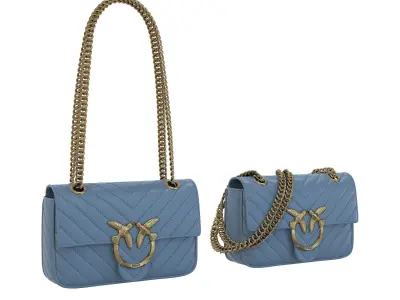 Pinko Leather Bag with Chain Low-poly 3D model