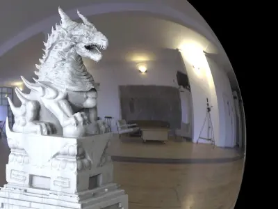Dragon statue Fantasy 3D model