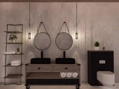 Industrial bathroom  3D model