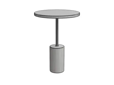 Narro Brass Side Table Low-poly 3D model