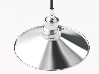 20th C Factory Filament Metal Single Pendant 3D model