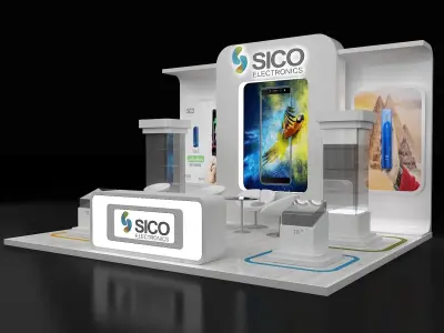 Booth Exhibition Stand a303b  3D model