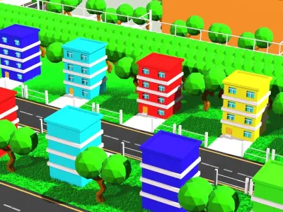 low poly CITY BUILDING  Free low-poly 3D model