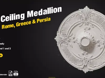 13 Ceiling Medallion Low-poly 3D model