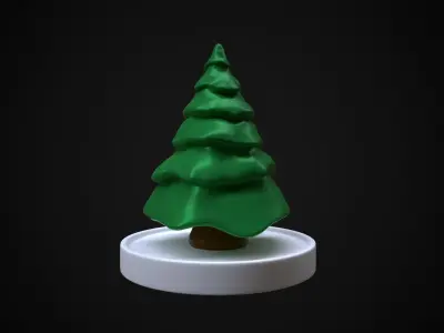 Christmas tree at the stand 3D print model