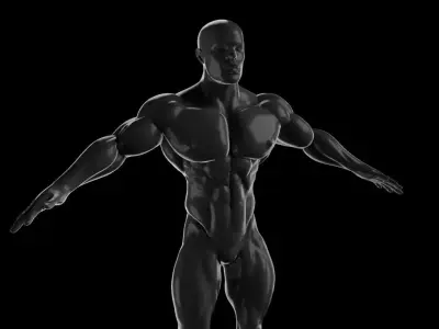 Male Bodybuilder 3D models  with Briefs  Low-poly 3D model