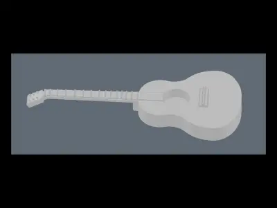 Guitar acoustic Free 3D model buy