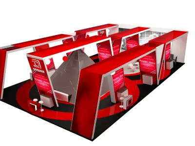  Booth Exhibition Stand a572c      3D model