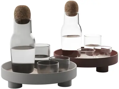 060 Kitchen decor set DISHES muuto carafe set 00 3D model