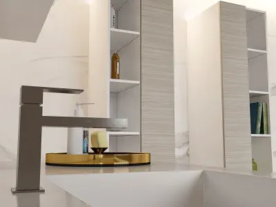 Bathroom furniture set 07 3D model