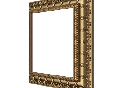 Classic Frame and Mirror 084 Low-poly 3D model