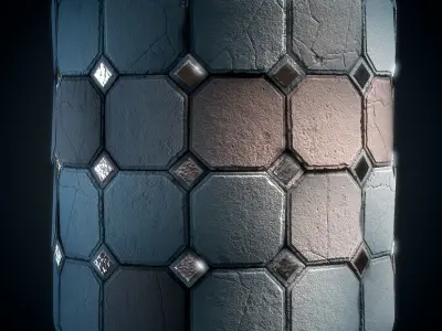 Stone Floor Material - VOL 17 - Maps - SBsar Texture