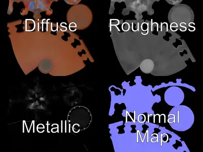 Decorative Chimney Pipe Model Pack Low-poly 3D model