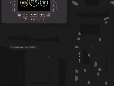 Treadmill tread machine Low-poly 3D model