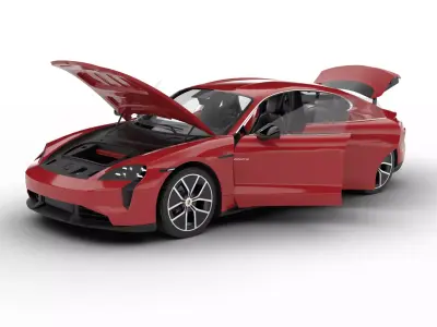 Porsche Taycan Turbo S 2025 HQ 3d model 3D model