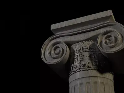 The Greek ionic column 3D model