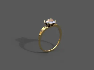 High-Quality 3D Ring Model Pack 4 Low-poly 3D model