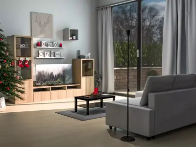 Christmas Decoration Livingroom 3D model