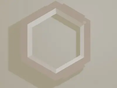 Hexagonal grid piece   Free 3D print model