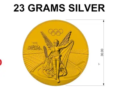 Olympic Medal PENDENT 3D print model