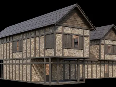 Medieval Village Pack  - 5 Assets - 4K Textures Game Ready Low-poly 3D model shop