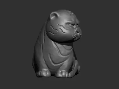 baby tiger 3D print model