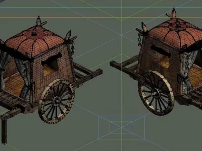Game Desert Gobi - Carriage 3D model