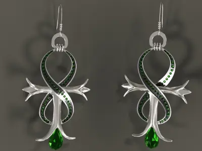 Earrings 001 3D model