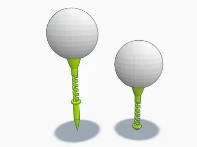 Springy Golf Tee 3D print model