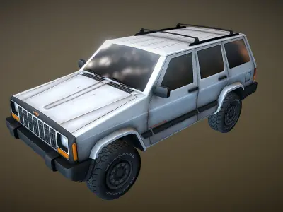 Low poly Jeep Cherokee Low-poly 3D model