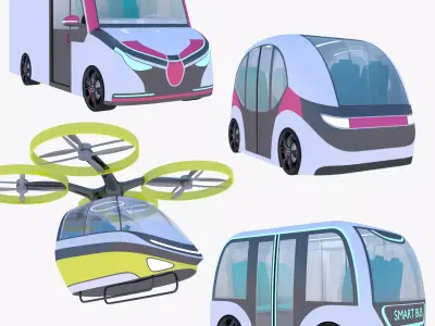 Vehicles collection 2023 3D Model Pack