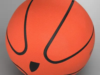 Basketball ball star orange Low-poly 3D model